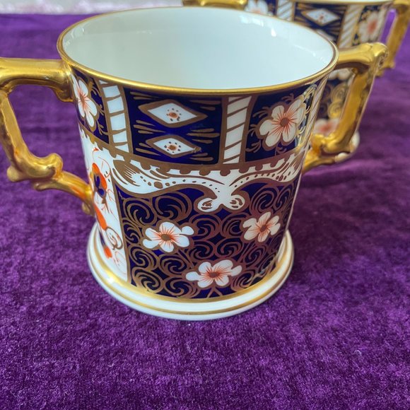 Royal Crown Derby Imari 2451 Loving Cups - Picture 3 of 6